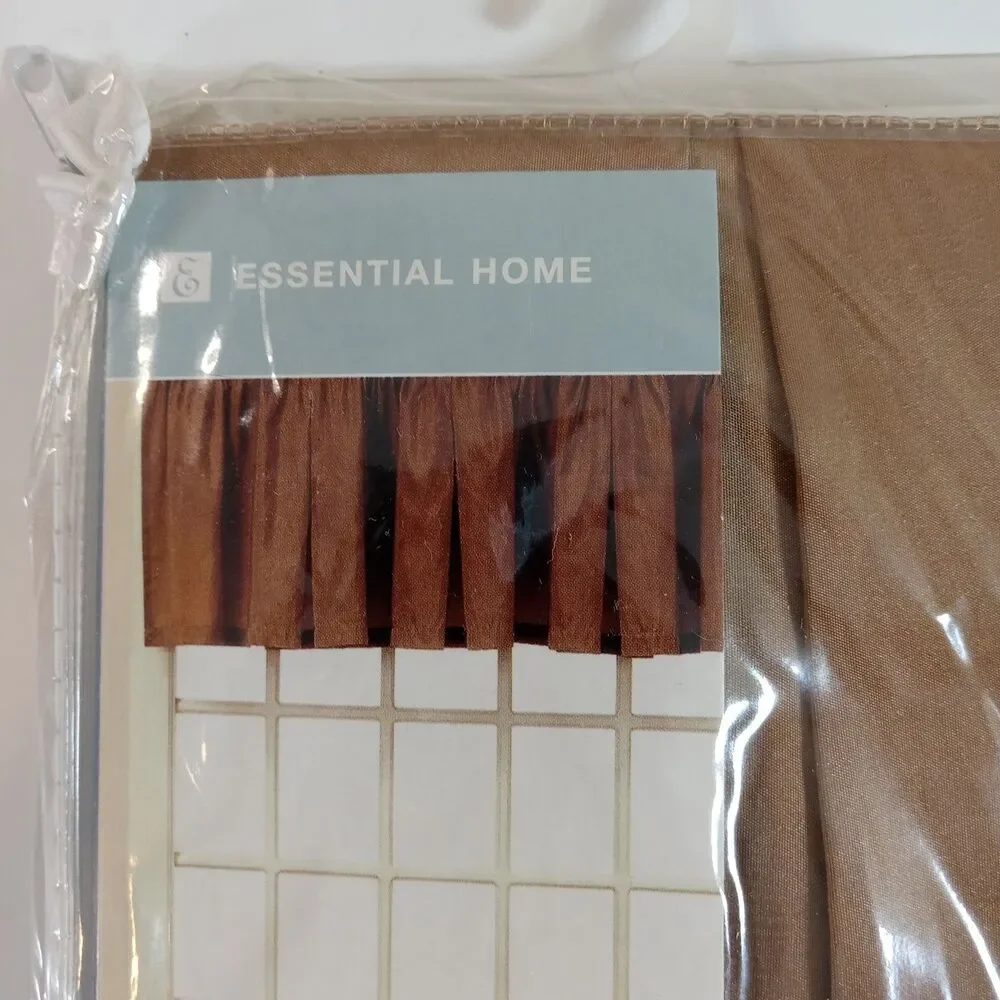 Essential Home Box Pleat Taffeta Valance 60